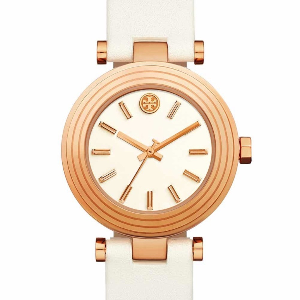 Tory Burch Women's Reva Leather Strap Watch